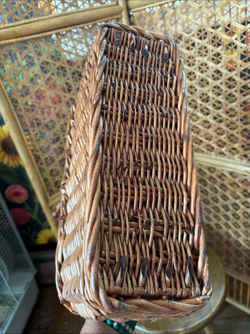 Vintage handwoven wicker